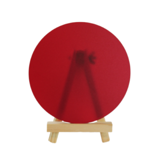 Red frosted acrylic circle